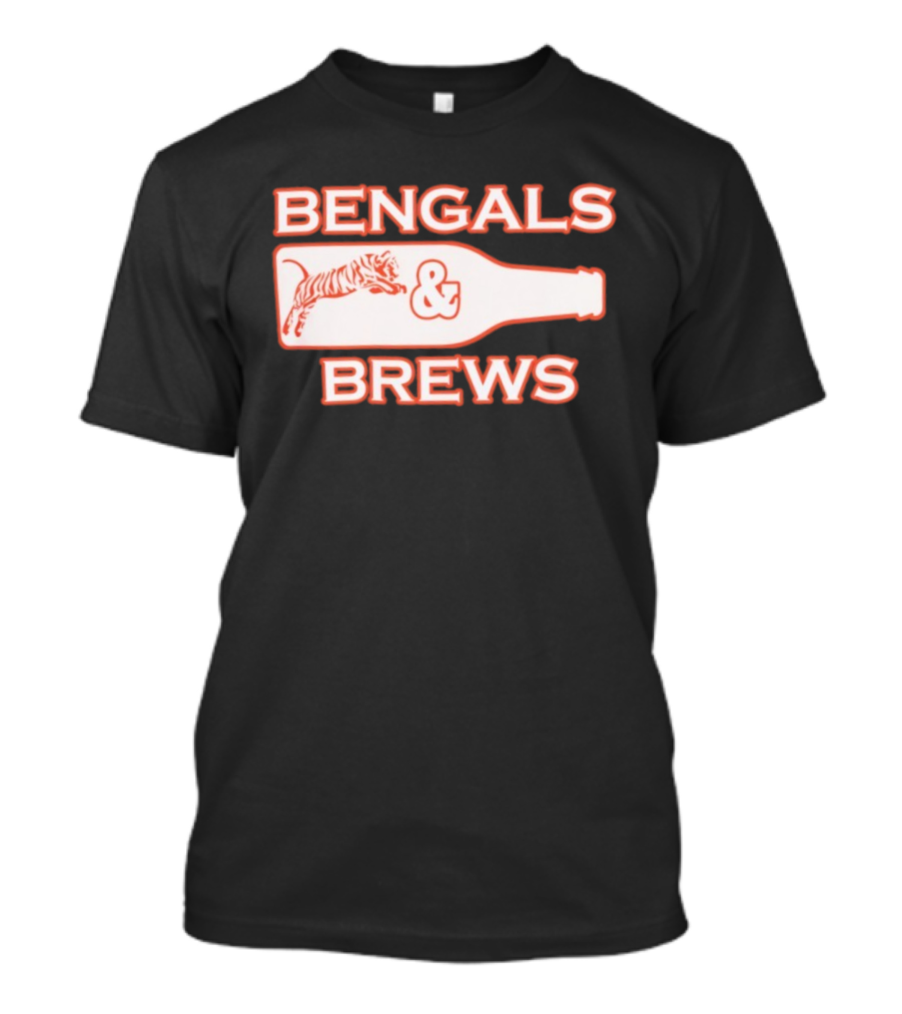 Bengals And Brews Cincinnati Bengals Game Day Tiger Bottle T-Shirt