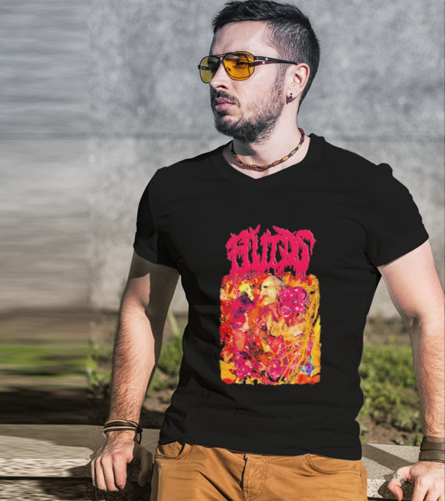 Fluids Ignorance Exalted Surreal Horror Illustration T-Shirt