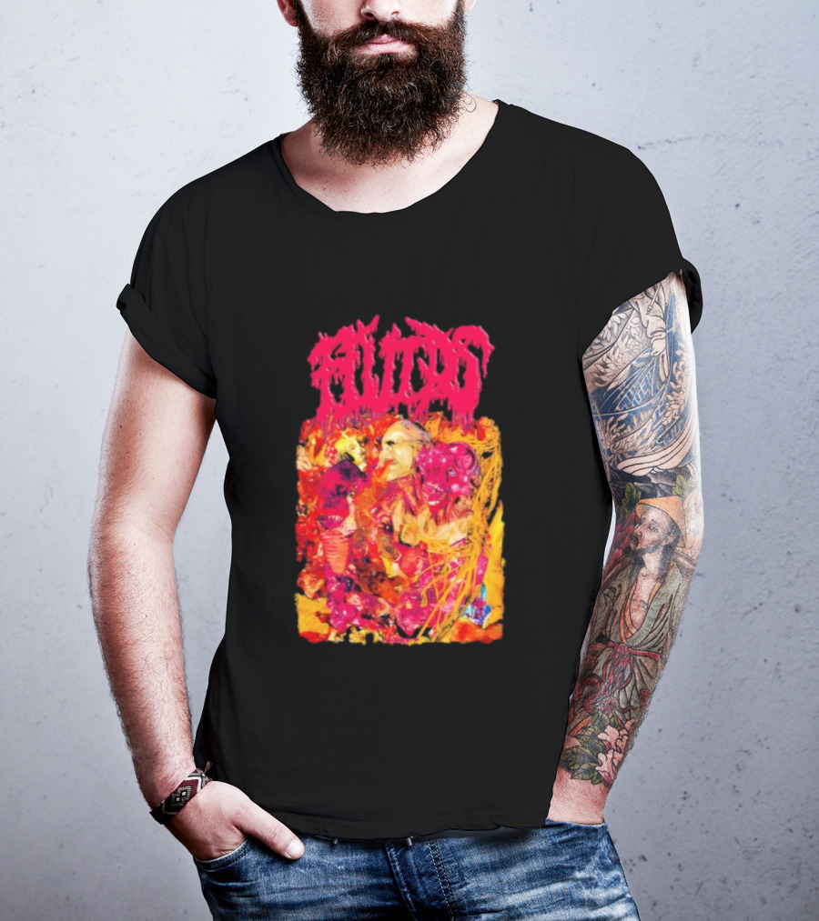 Fluids Ignorance Exalted Surreal Horror Illustration T-Shirt