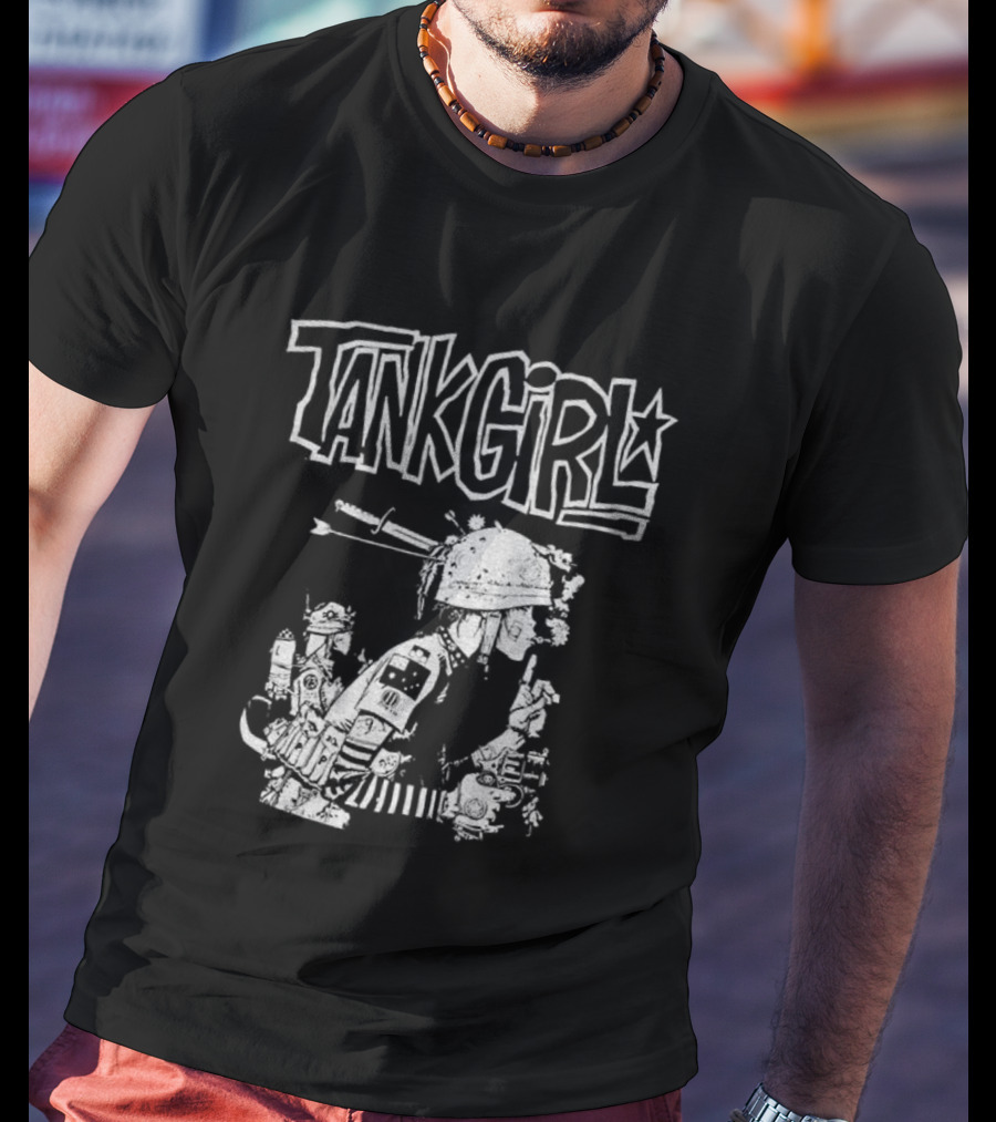 Gorillaz Tank Girl Black White Collaboration T-Shirt