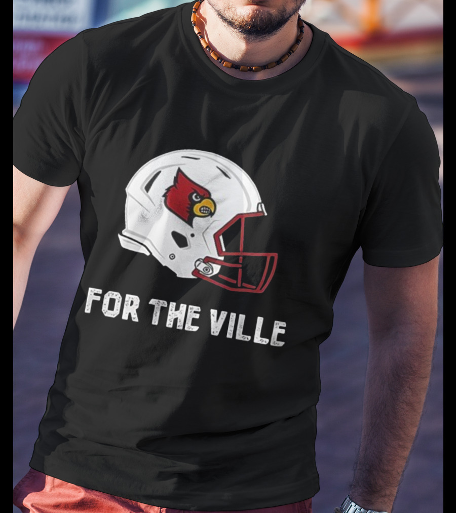 FOR THE VILLE Louisville Cardinals Mascot Helmet T-Shirt