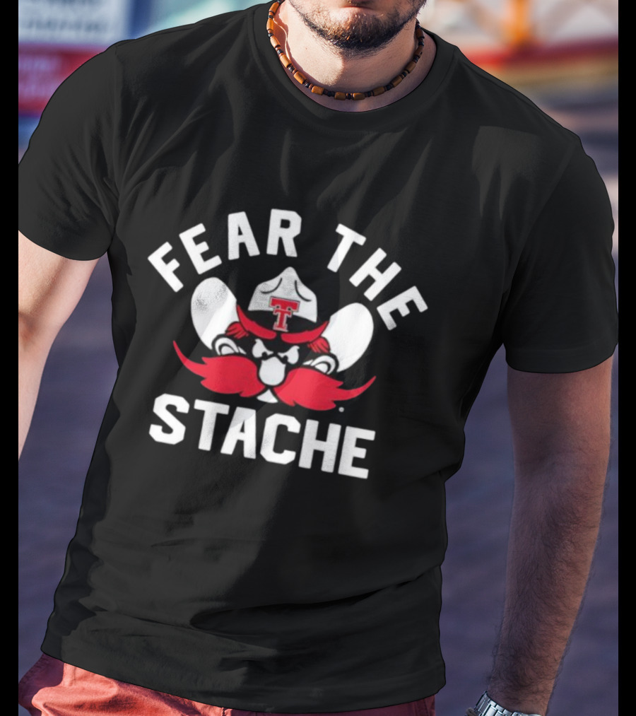 Texas Tech Fear The Stache Football NIL Jacob Rodriguez T-Shirt