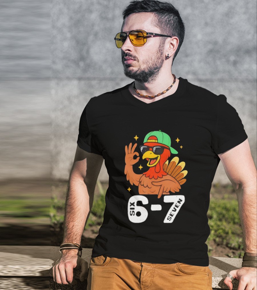 Six Seven Turkey Meme Gen Z Alpha Style T-Shirt