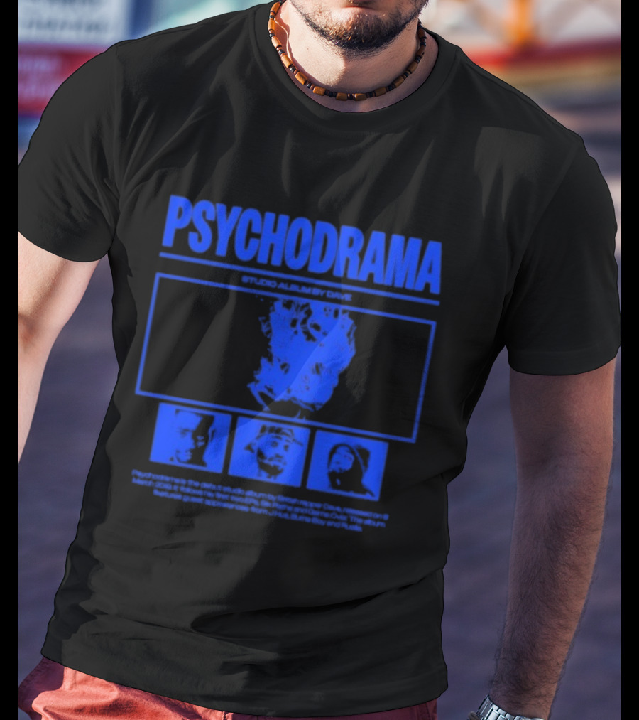 Dave Psychodrama Blue Face Iconic Music Album Art T-Shirt