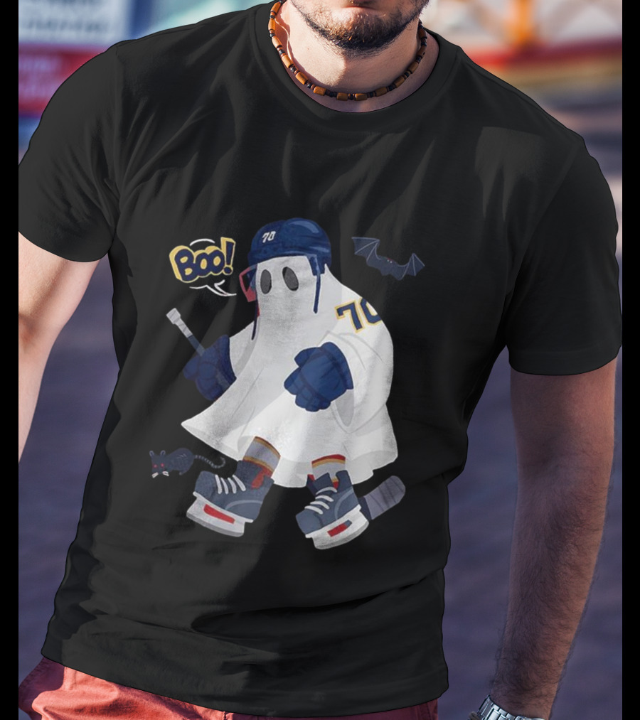 Florida Panthers NHL Halloween Boo Hockey Ghost 70 T-Shirt