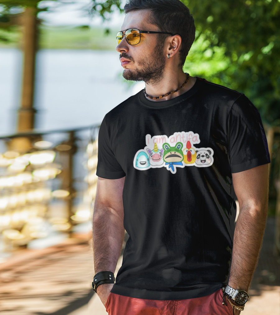 I Am Antifa Frog Portland Animal Protester T-Shirt