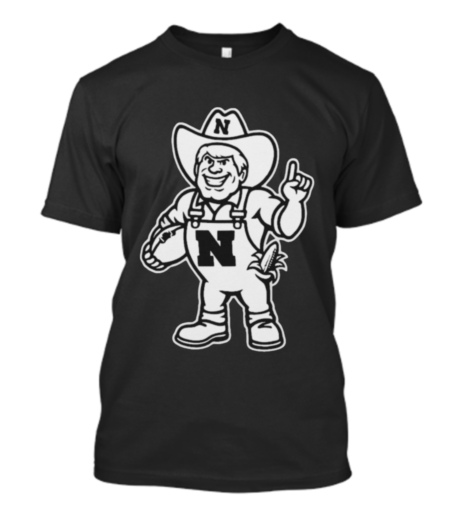 Nebraska Cornhuskers Herbie Husker Mascot Coach Matt Rhule Football T-Shirt