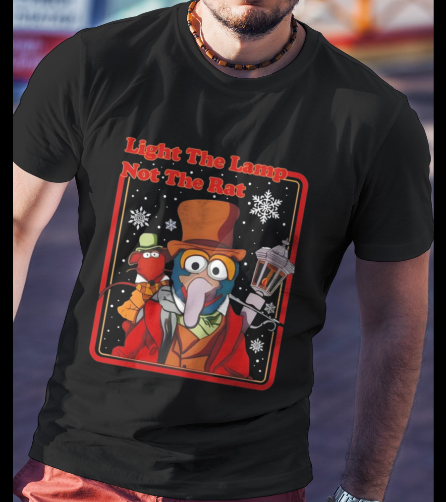 Gonzo Rizzo The Muppets Christmas Carol Light The Lamp Not The Rat T-Shirt