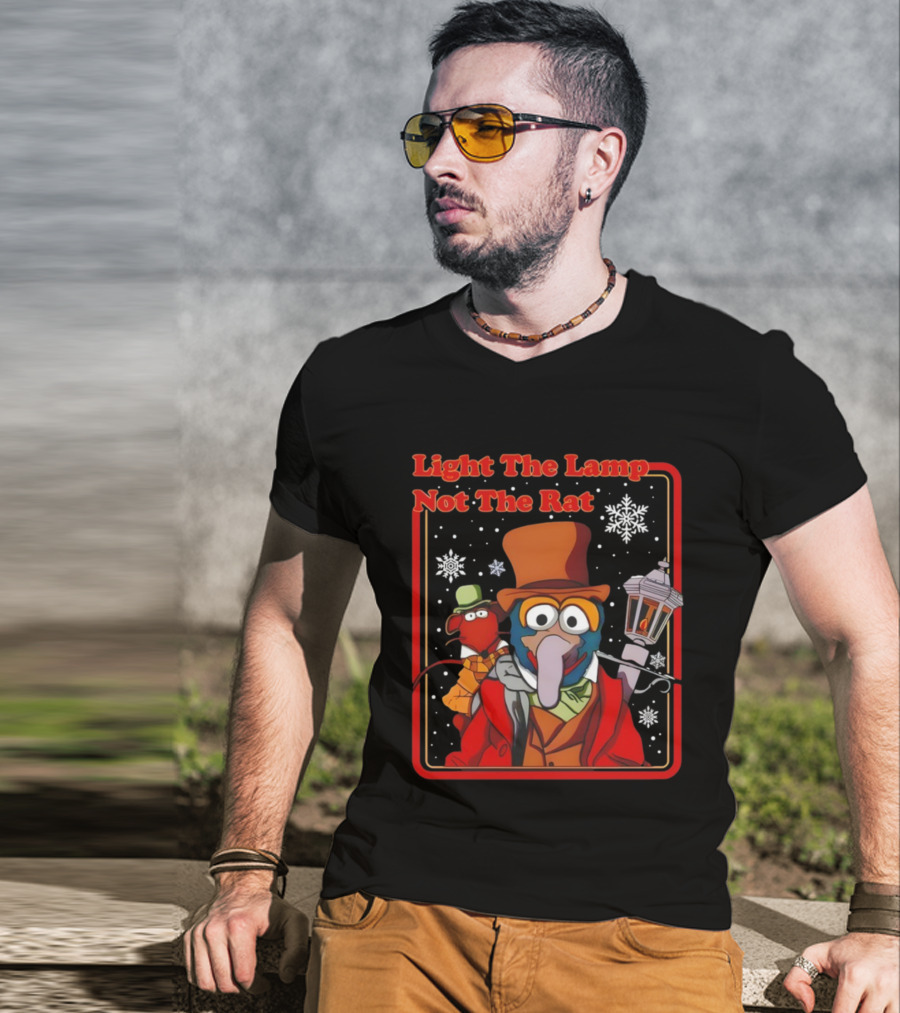 Gonzo Rizzo The Muppets Christmas Carol Light The Lamp Not The Rat T-Shirt