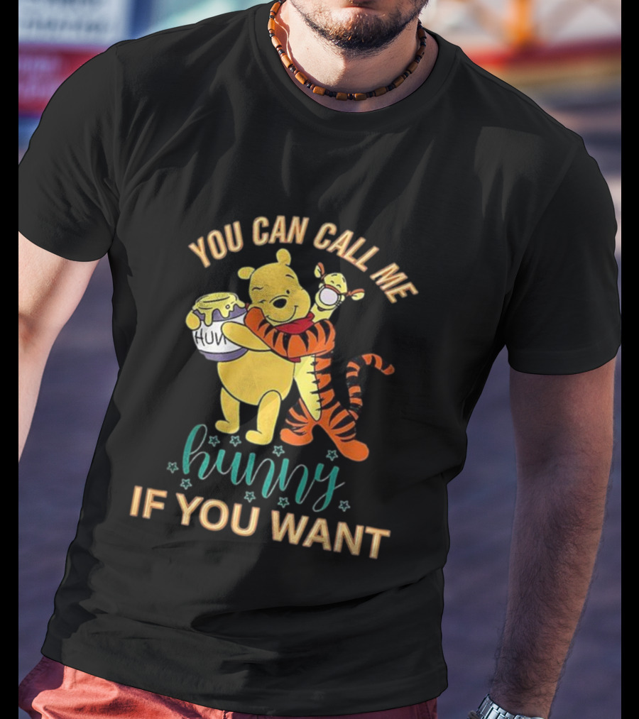 Winnie The Pooh You Can Call Me Hunny Tigger Hugging Image T-Shirt