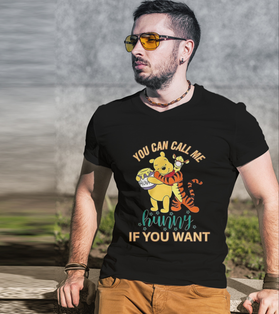 Winnie The Pooh You Can Call Me Hunny Tigger Hugging Image T-Shirt