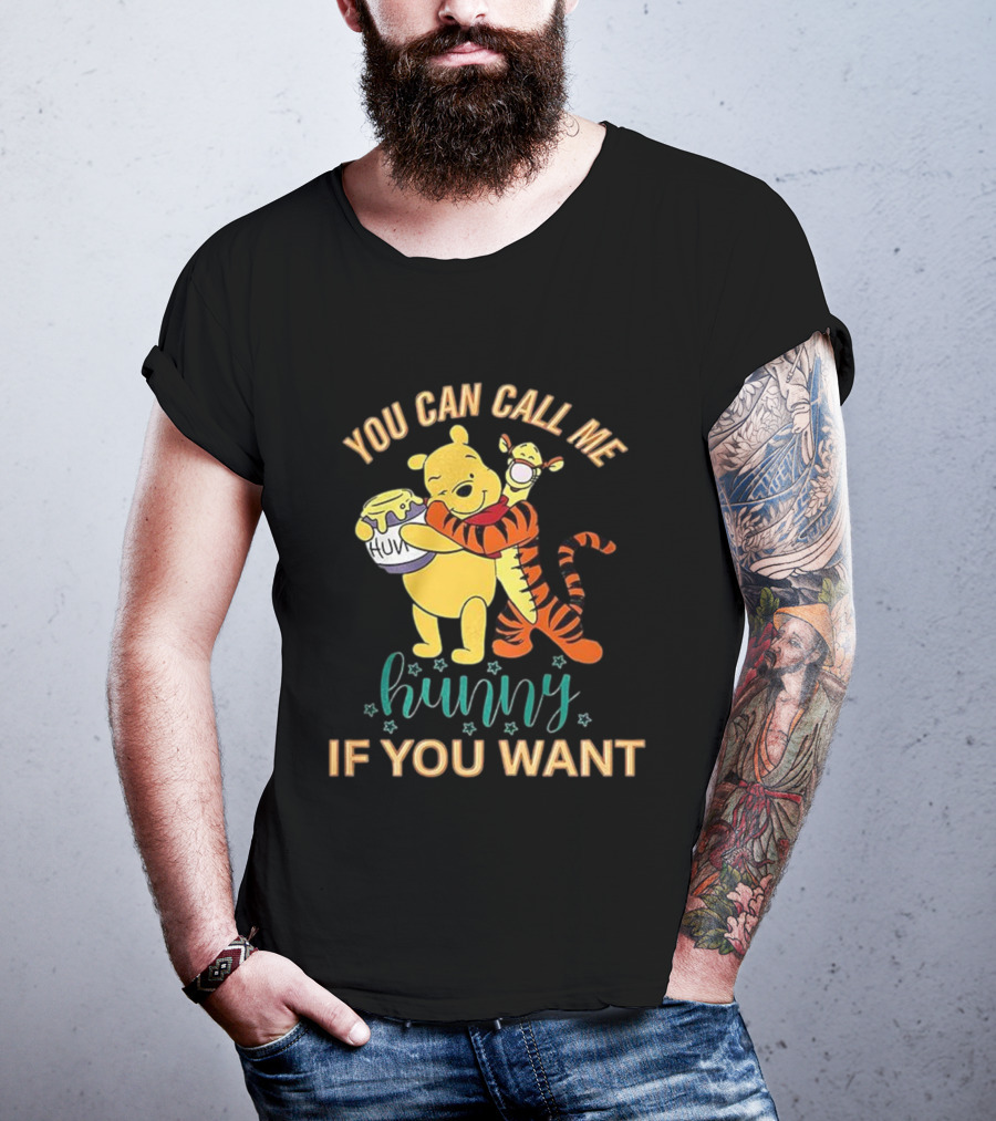 Winnie The Pooh You Can Call Me Hunny Tigger Hugging Image T-Shirt