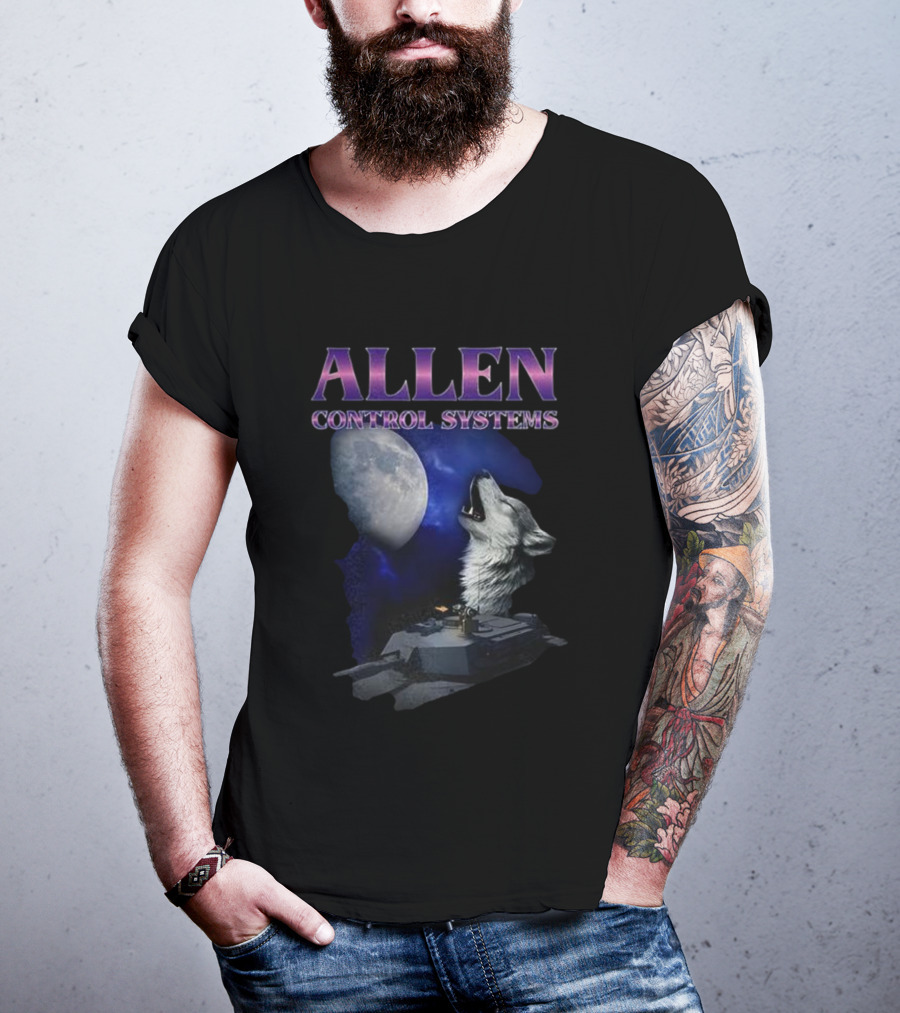 Allen Control Systems Howling Wolf Moon Tank Design T-Shirt