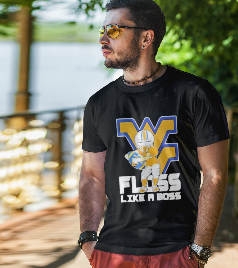 West Virginia Mountaineers Floss Like A Boss Football Celebration T-Shirt
