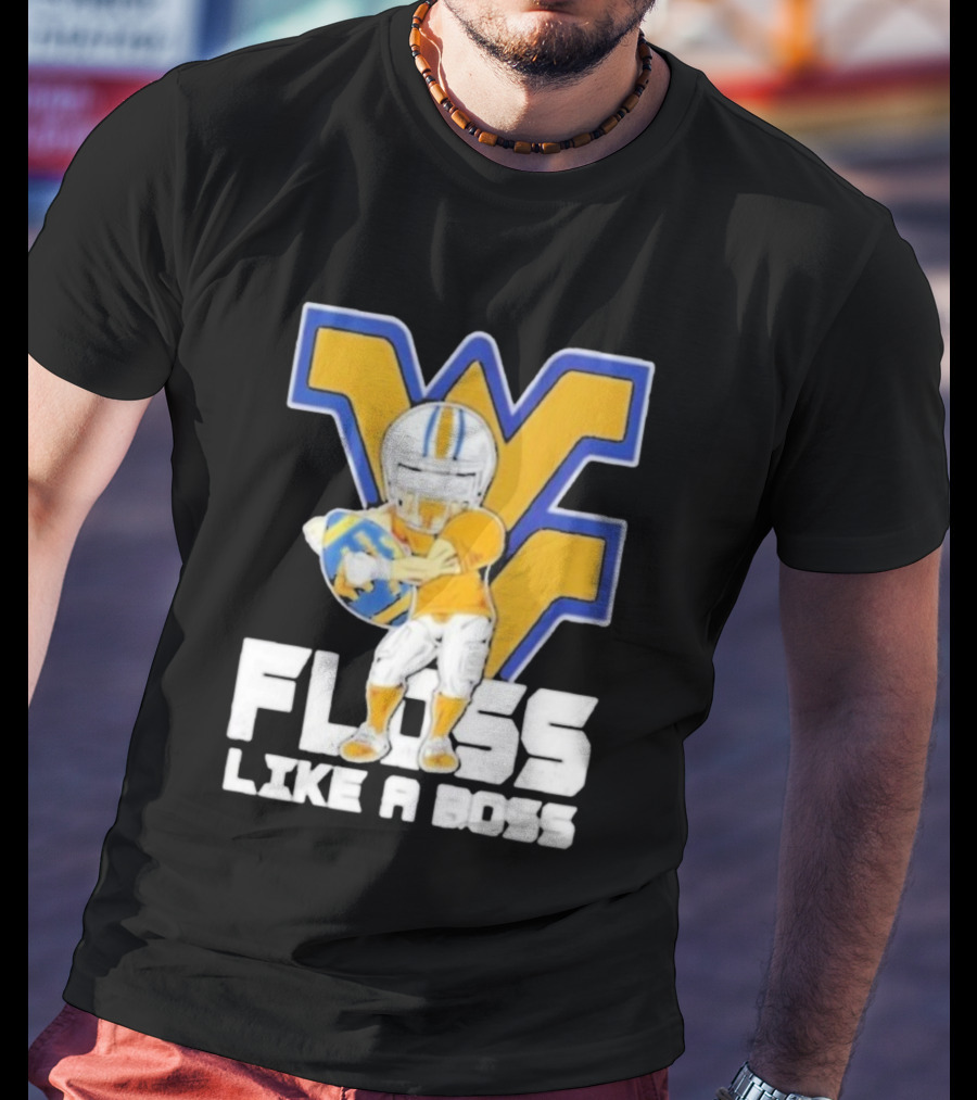 West Virginia Mountaineers Floss Like A Boss Football Celebration T-Shirt