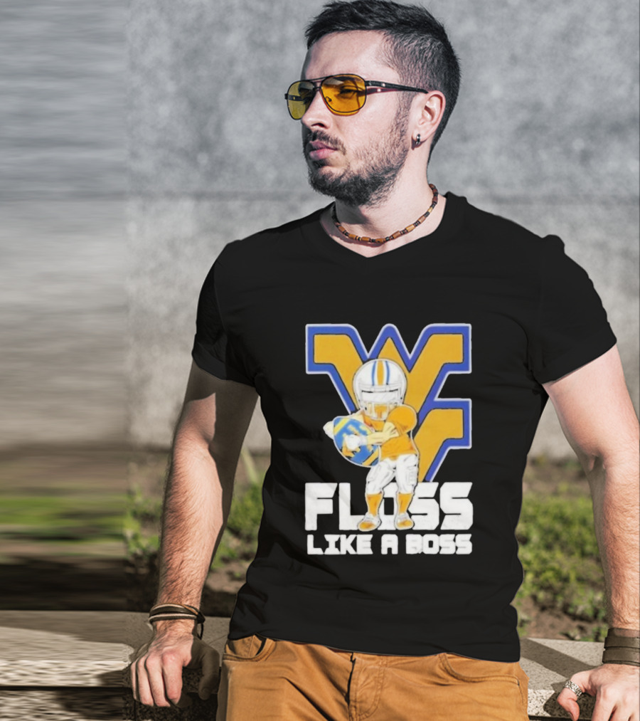 West Virginia Mountaineers Floss Like A Boss Football Celebration T-Shirt