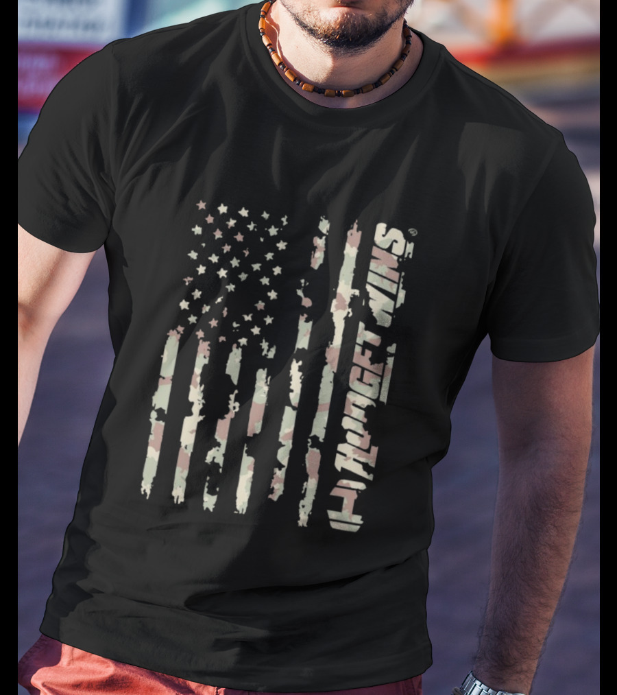 Camouflage Flag 9/11 Never Forget WMS T-Shirt