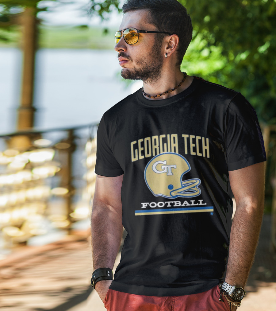 Georgia Tech Football Helmet GT Yellow Jackets T-Shirt