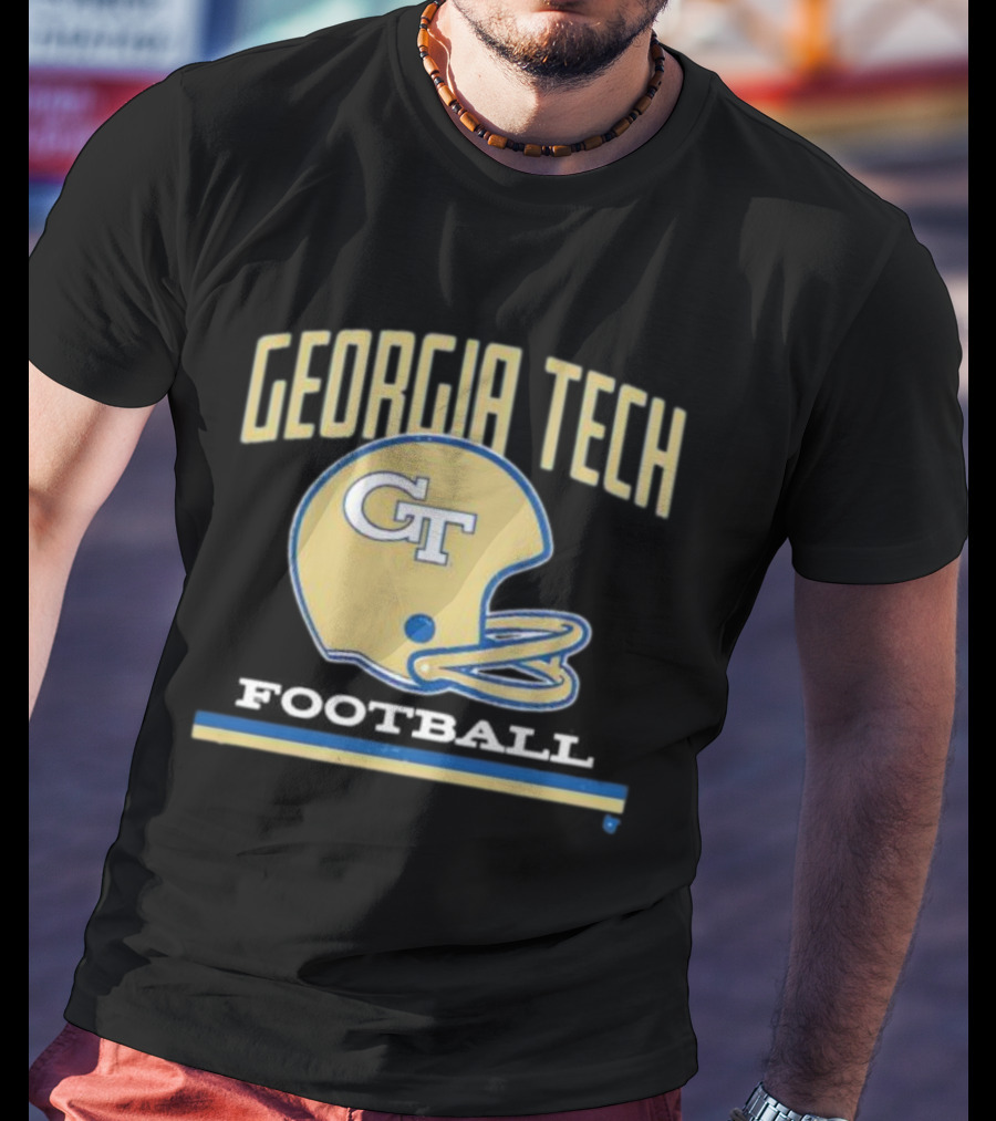 Georgia Tech Football Helmet GT Yellow Jackets T-Shirt