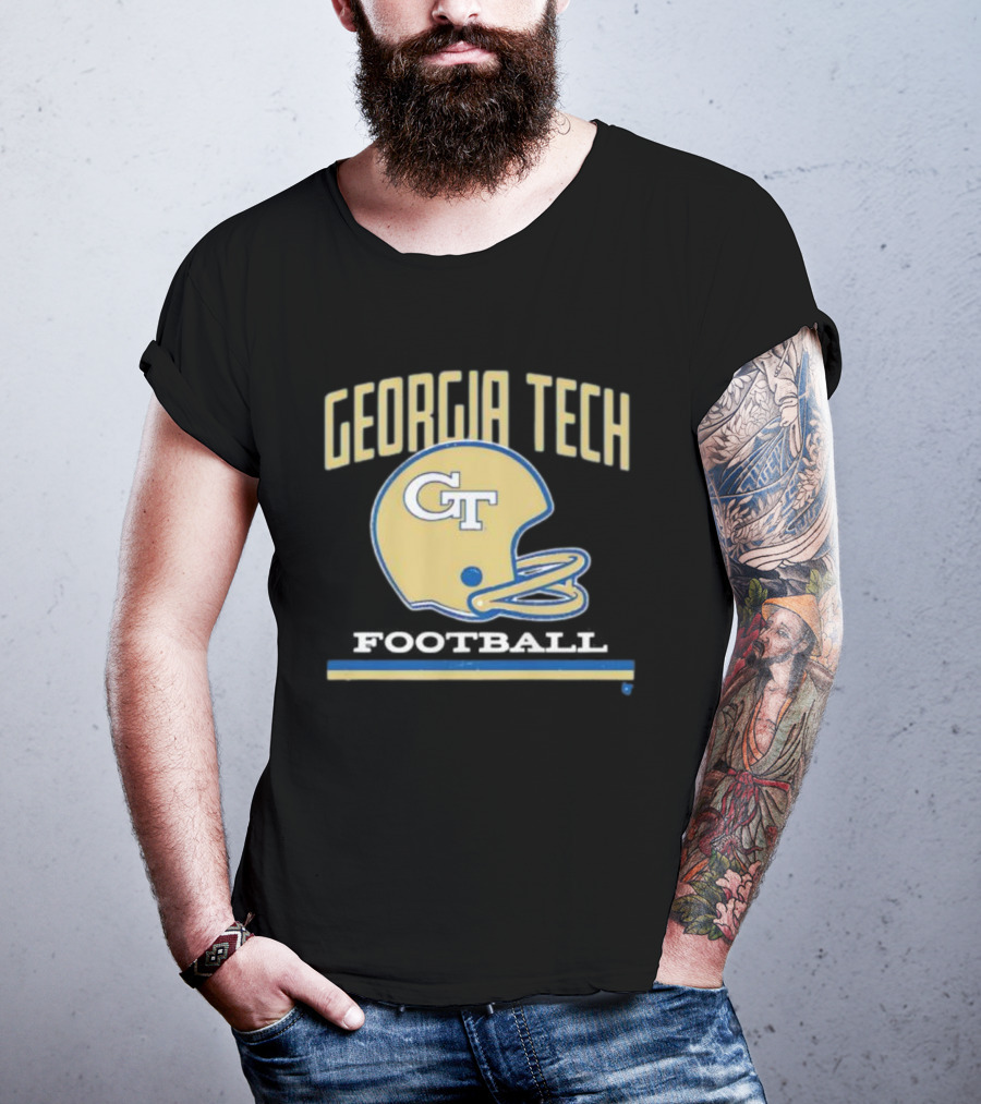 Georgia Tech Football Helmet GT Yellow Jackets T-Shirt