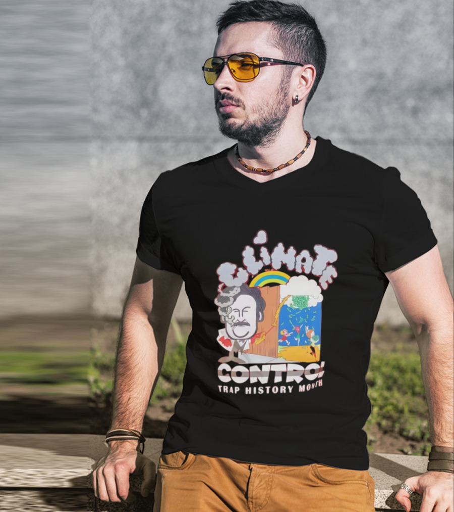 Jmacworldwide Climate Control Trap History Month Rainbow Cartoon Style T-Shirt