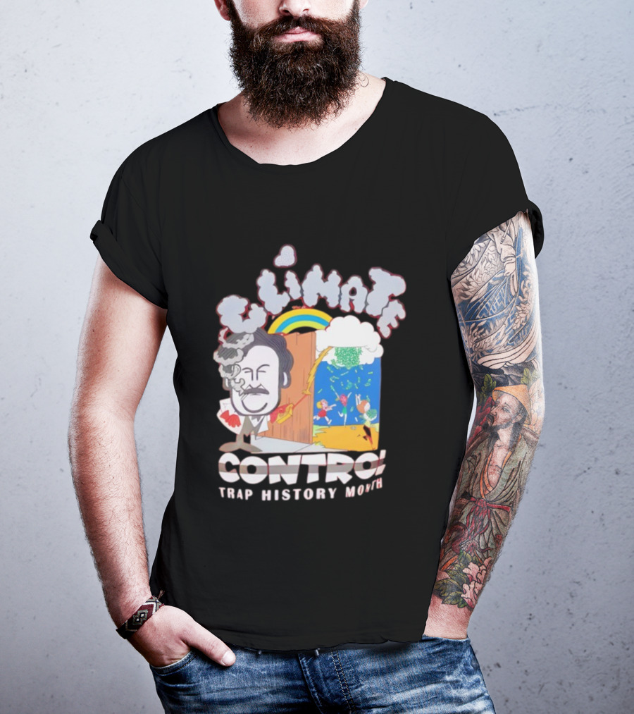 Jmacworldwide Climate Control Trap History Month Rainbow Cartoon Style T-Shirt