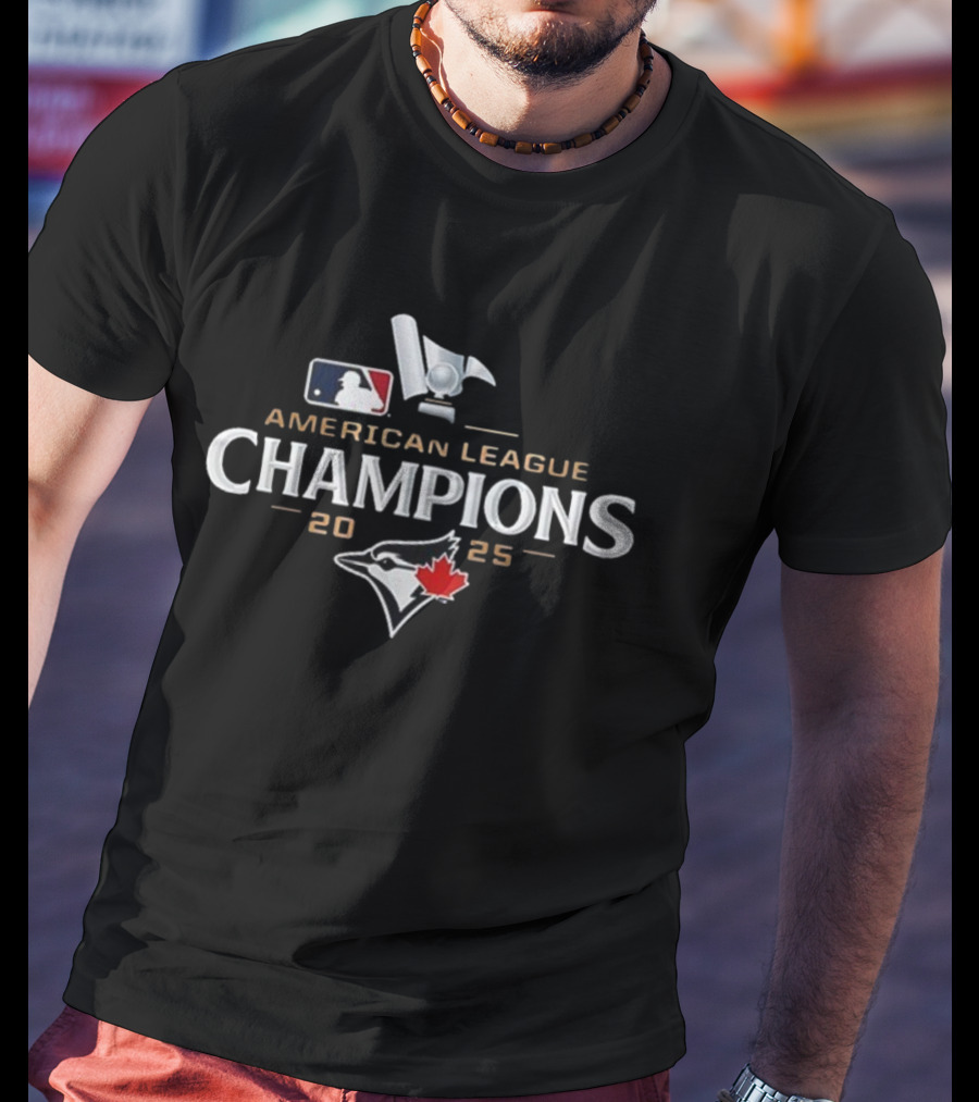 Toronto Blue Jays American League Champions 2025 Logo MLB Roster T-Shirt