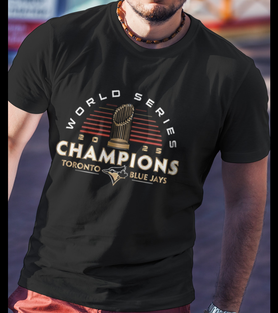 Toronto Blue Jays World Series Champions Trophy Logo Vintage Style T-Shirt