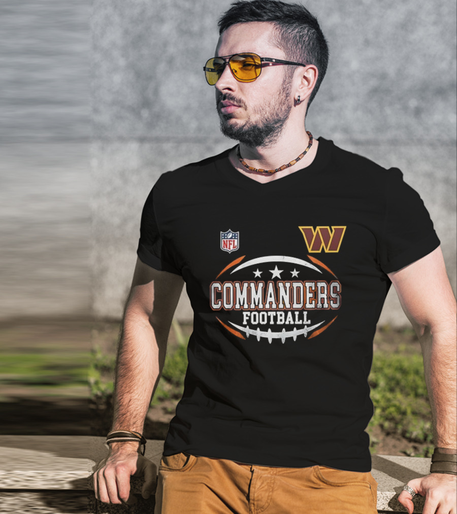 NFL Washington Commanders Football Harley Davidson Motorcycle T-Shirt