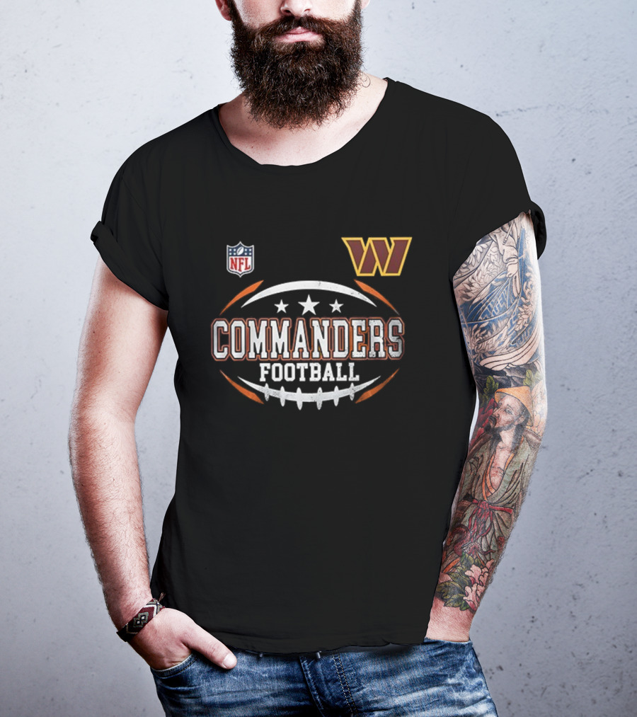 NFL Washington Commanders Football Harley Davidson Motorcycle T-Shirt
