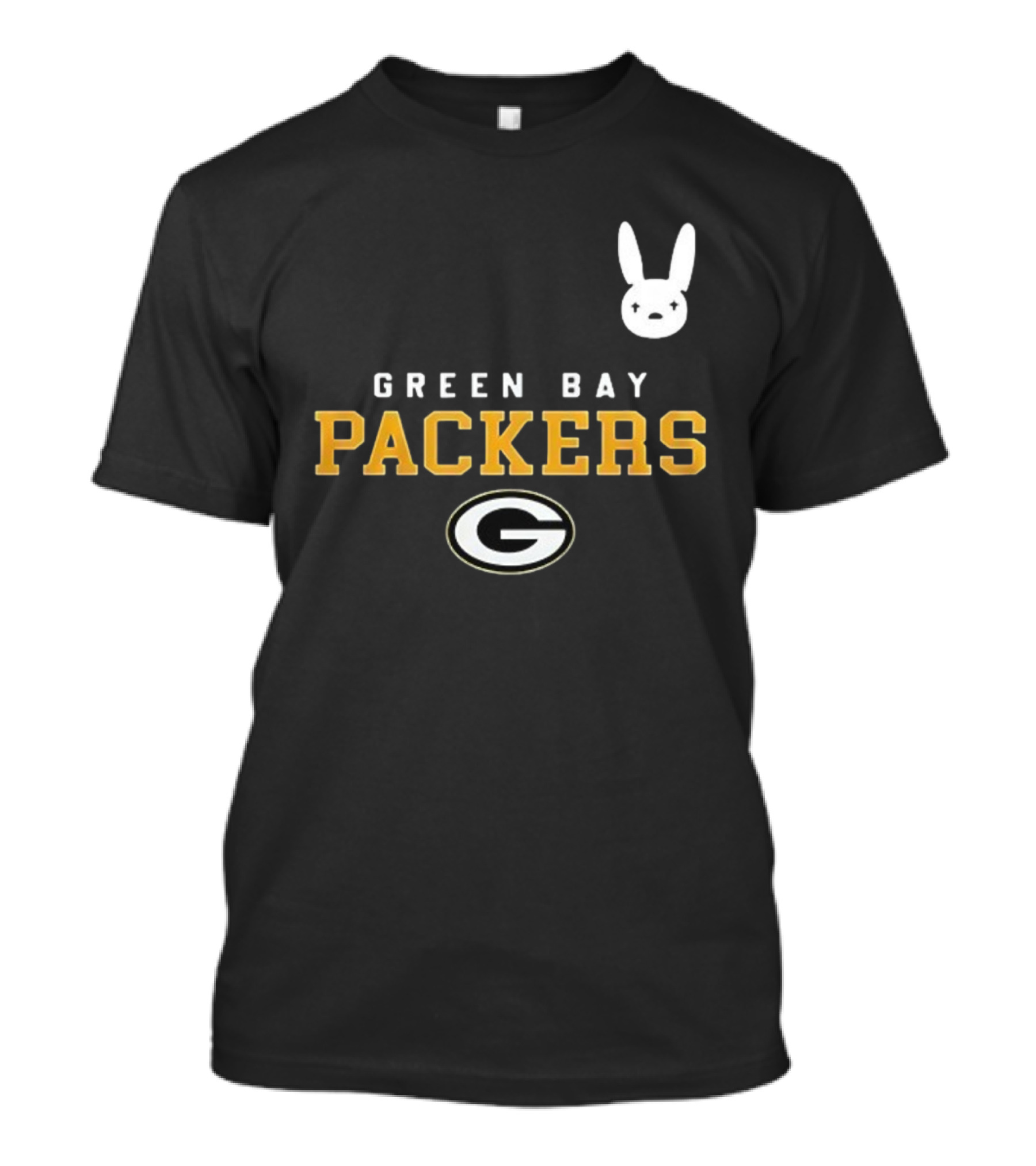 Bad Bunny X Green Bay Packers Collaboration With Iconic Bunny Motif T-Shirt