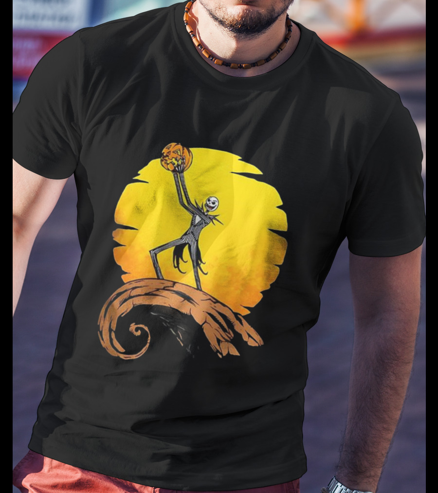 Jack Skellington Halloween Moonlight Pumpkin King T-Shirt