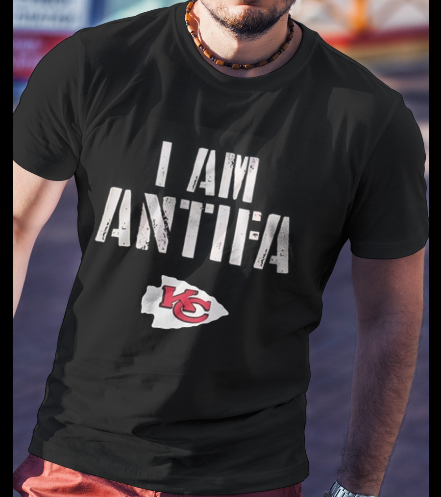 Kansas City Chiefs I Am Antifa Against Fascism KC Arrowhead T-Shirt