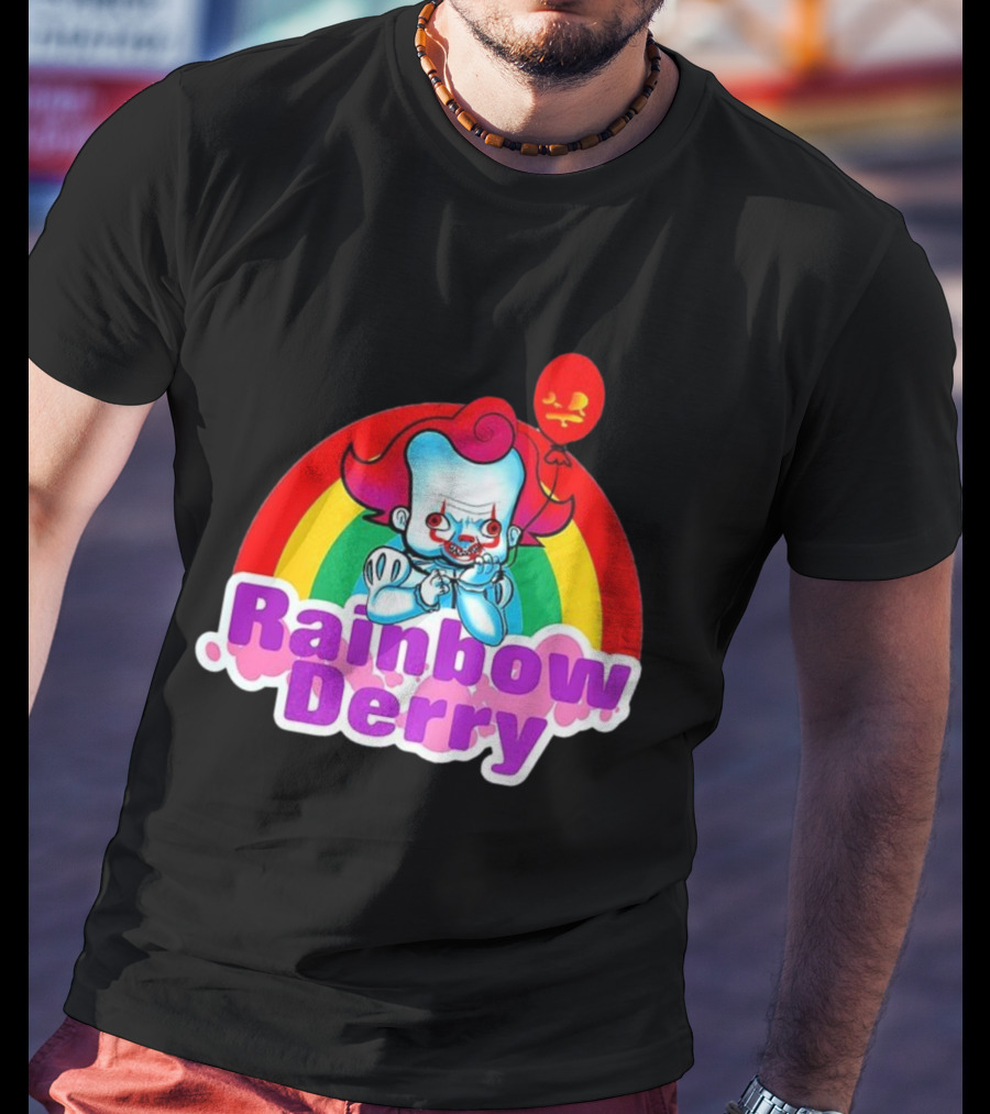 Rainbow Derry Pennywise Infant Balloon Cartoon T-Shirt