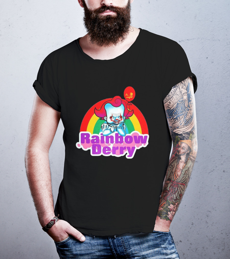 Rainbow Derry Pennywise Infant Balloon Cartoon T-Shirt