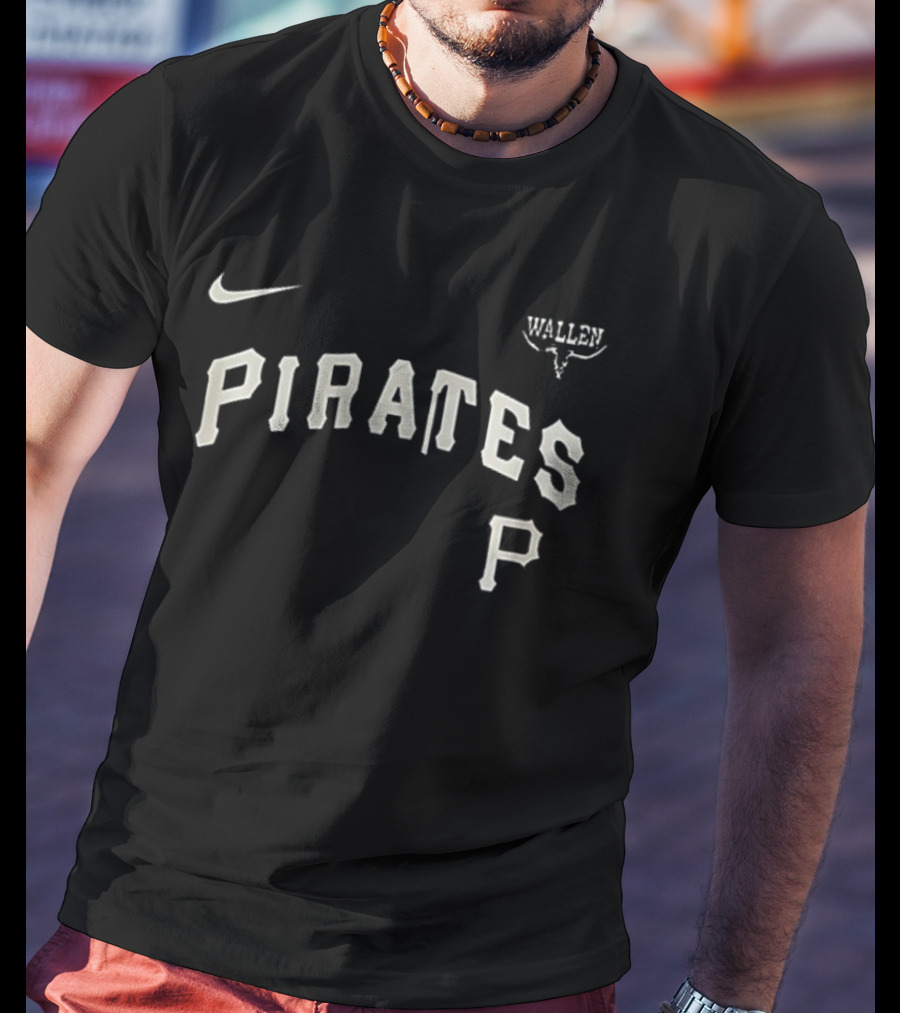 Pittsburgh Pirates Morgan Wallen Still The Problem Tour 2025 USA Flag Vintage Nike Collaboration T-Shirt