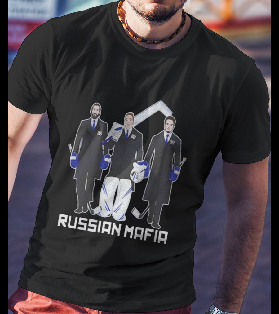 Nikita Kucherov Andrei Vasilevskiy Mikhail Sergachev Russian Mafia Tampa Bay Lightning Hockey T-Shirt
