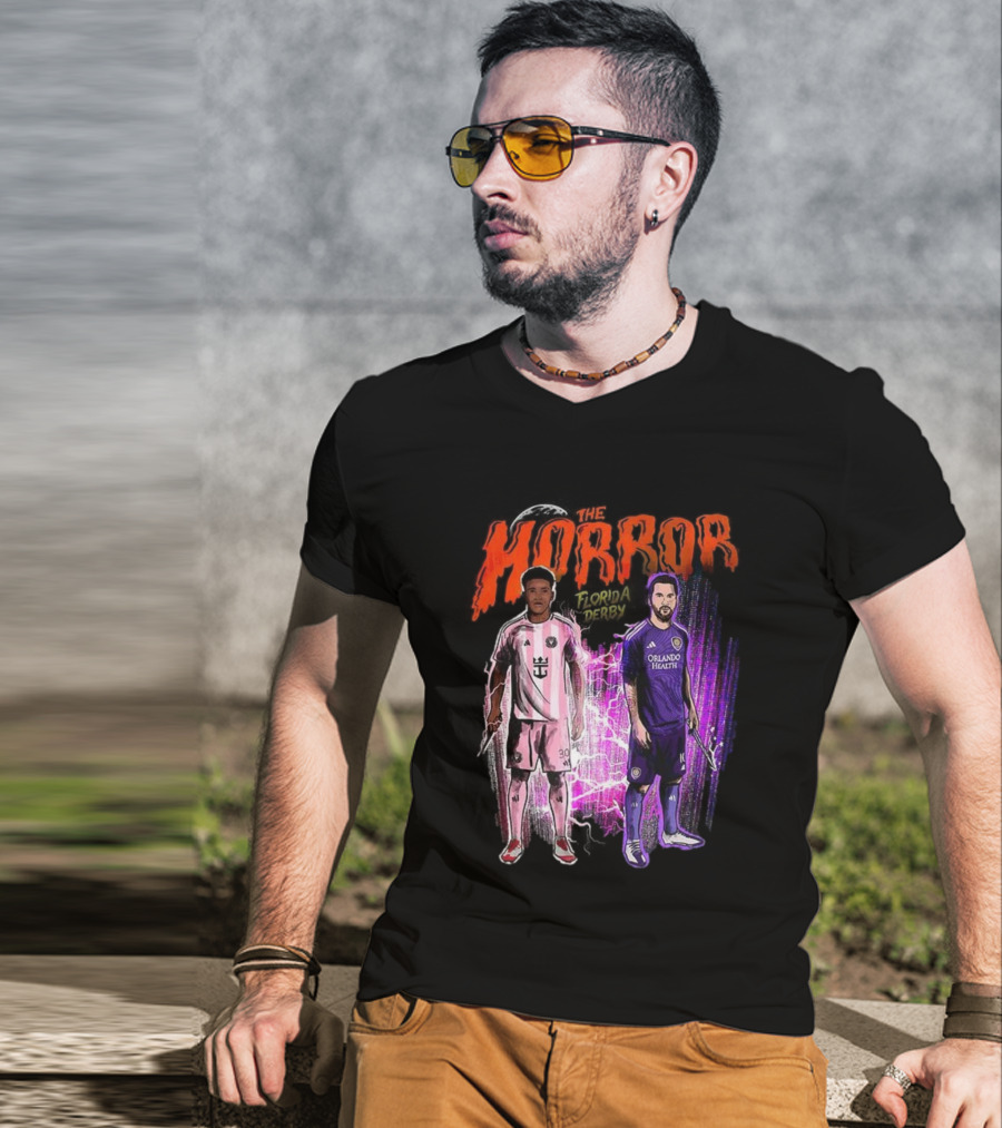Florida Derby Horror Halloween With Miami And Orlando Players T-Shirt