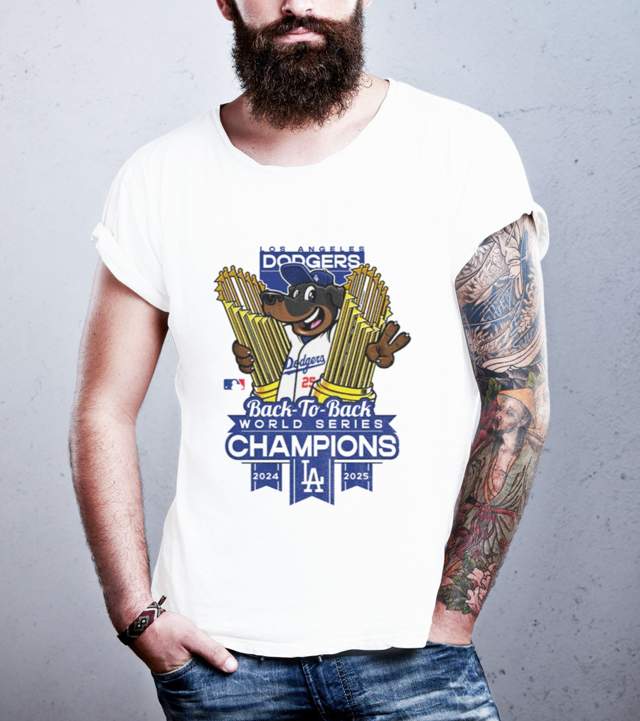 Los Angeles Dodgers Back-to-Back World Series Champions 2024-2025 T-Shirt