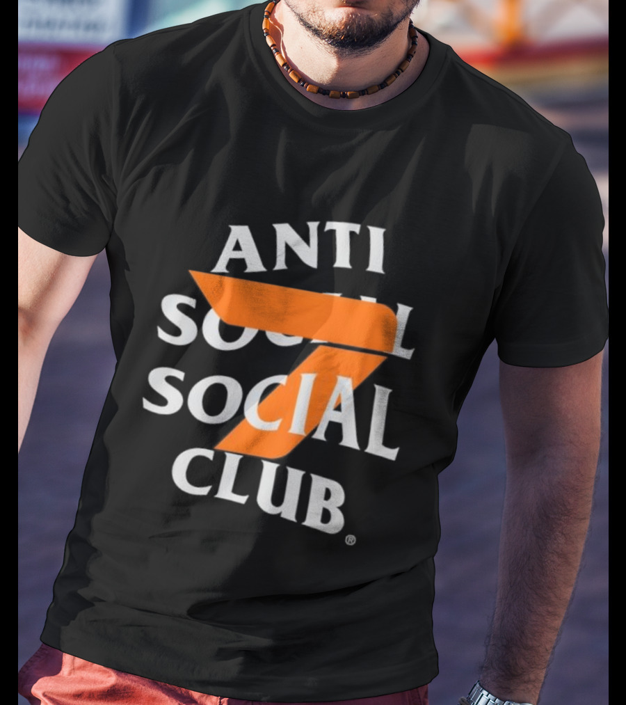 Anti Social Social Club 7 Orange Bold Style T-Shirt