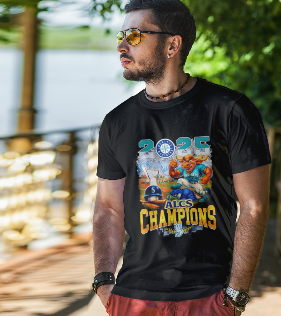 Seattle Mariners 2025 ALCS Champions American League Series MLB Mascot T-Shirt
