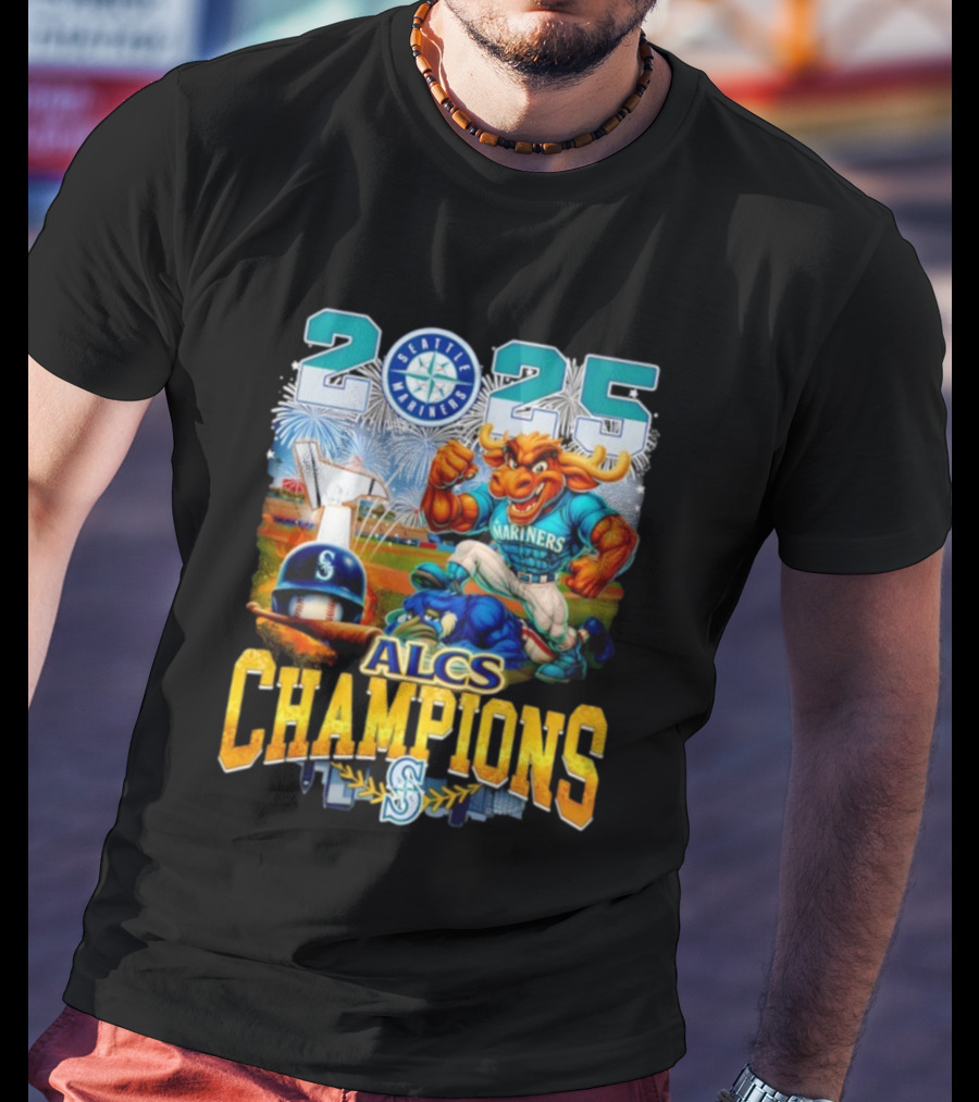 Seattle Mariners 2025 ALCS Champions American League Series MLB Mascot T-Shirt