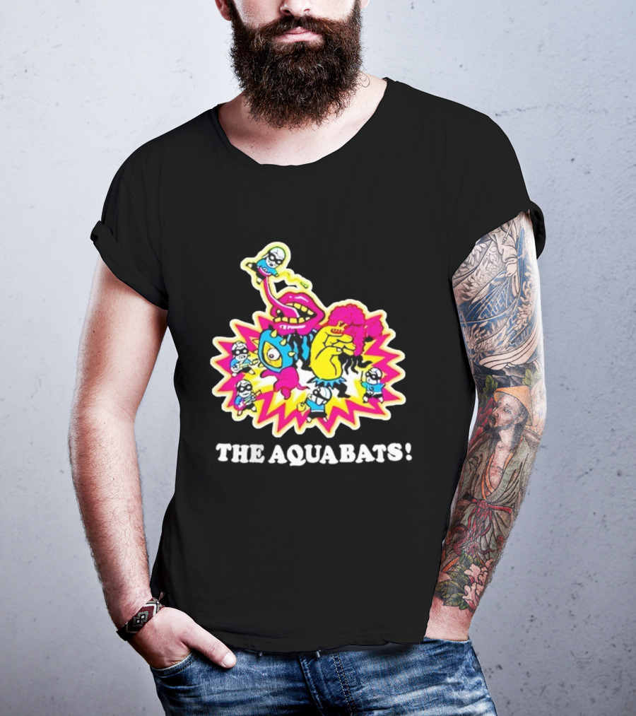 The Aquabats Cartoon Explosion Versus Battle Scene T-Shirt
