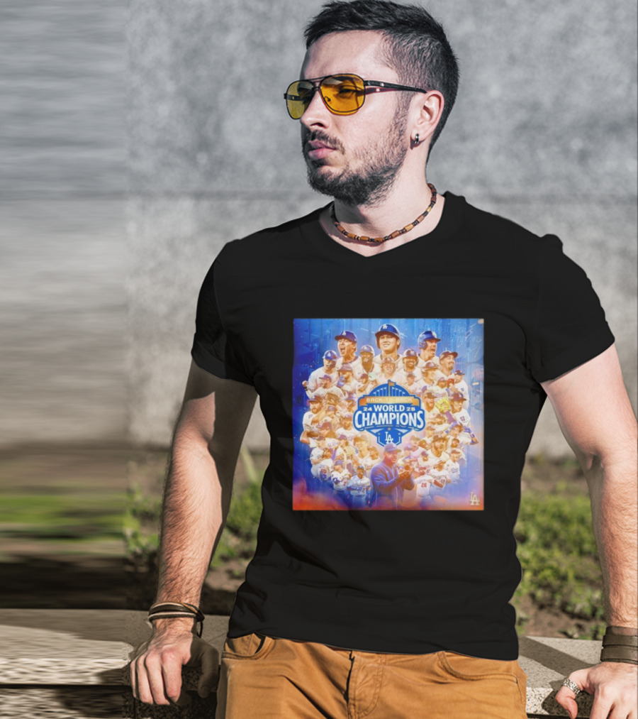 Back-To-Back 2024 2025 World Champions LA Dodgers T-Shirt