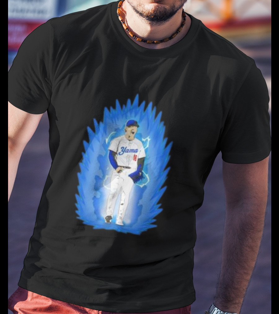 Yoshinobu Yamamoto Super Saiyan Yama 18 Los Angeles Dodgers T-Shirt