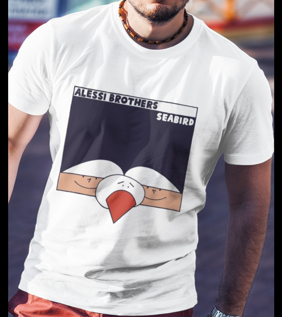Alessi Brothers Seabird Cartoon Style Duo With Seagull T-Shirt
