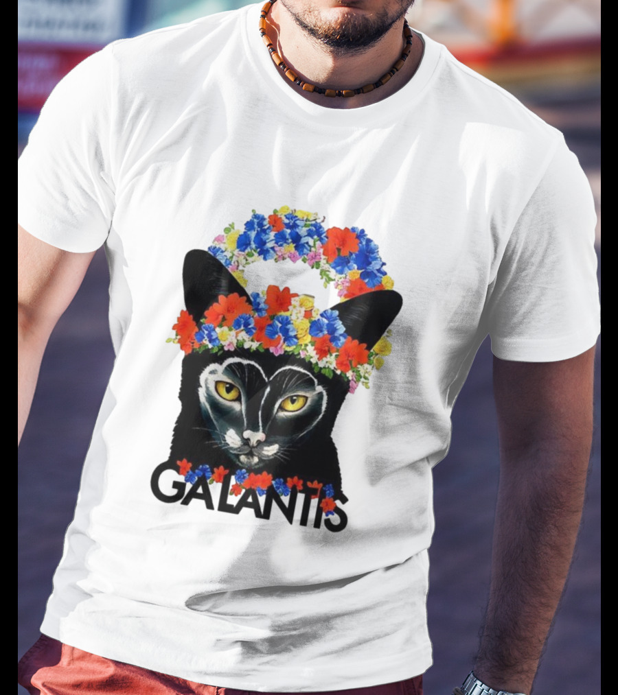 Midsommer Galantis Cat Floral Festival Headpiece T-Shirt