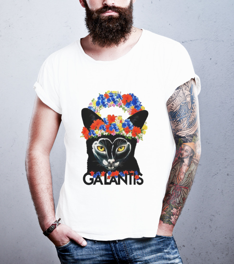Midsommer Galantis Cat Floral Festival Headpiece T-Shirt