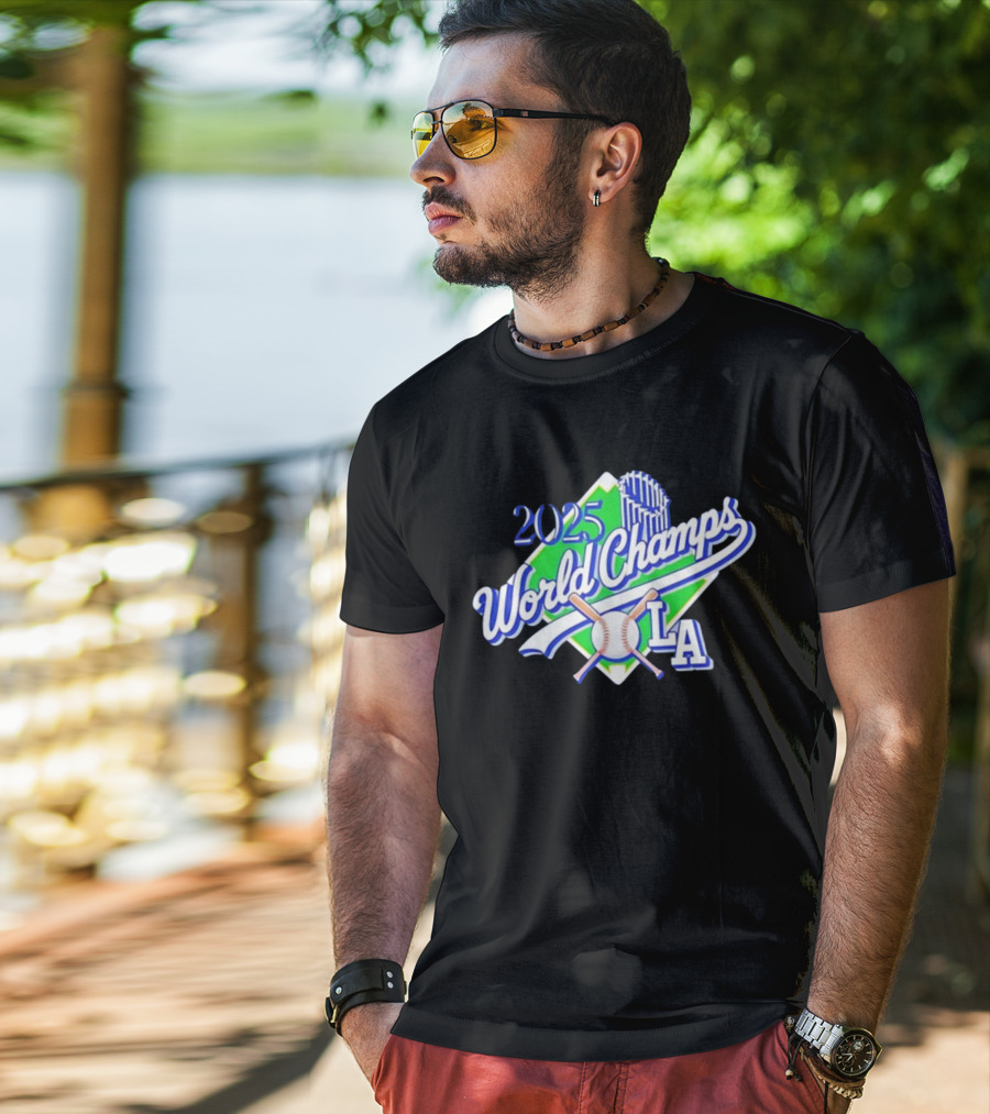 2025 World Champs LA Baseball Victory T-Shirt