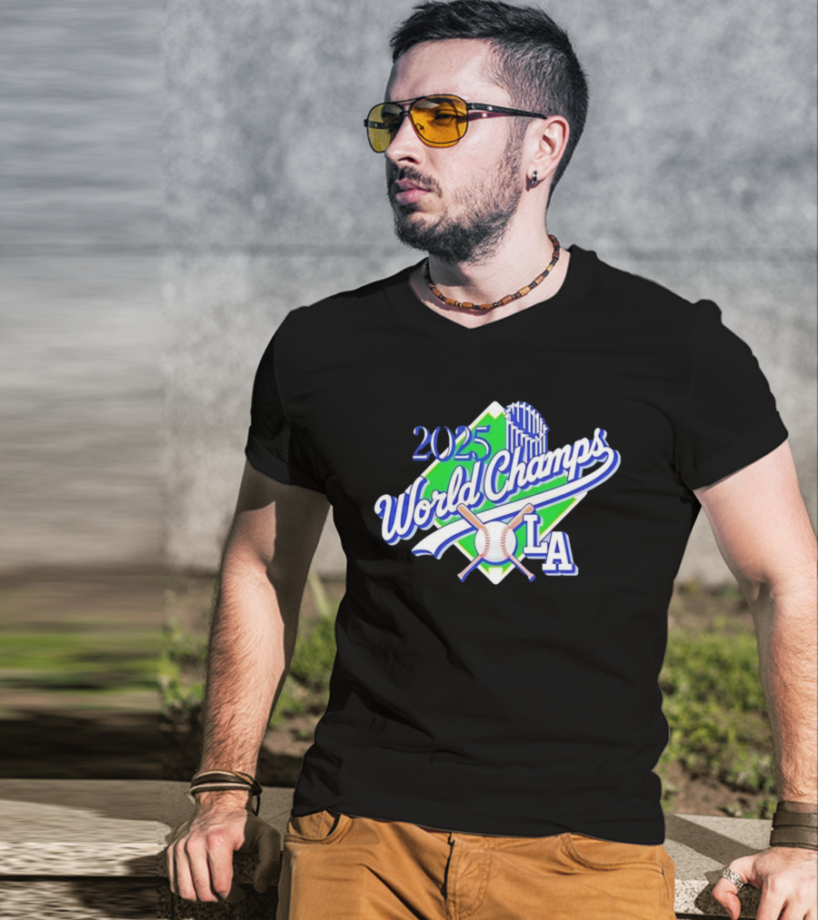 2025 World Champs LA Baseball Victory T-Shirt